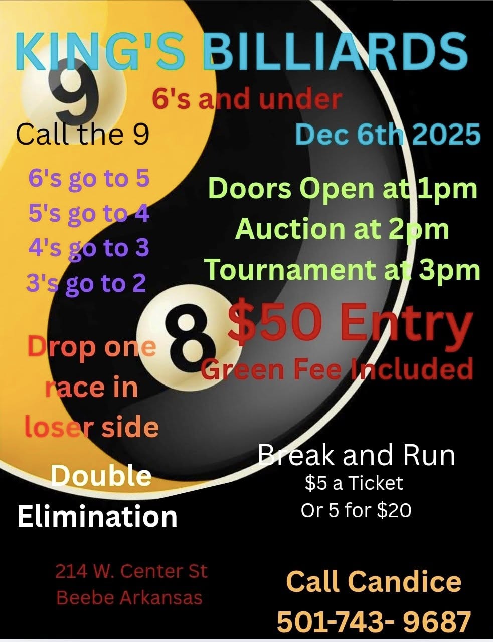 Tournament flyer / rules image